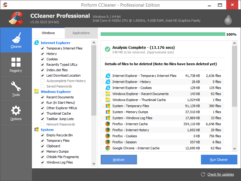 CCleaner-Professional-program CCleaner Professional obrázek z programu v popisu produktu.