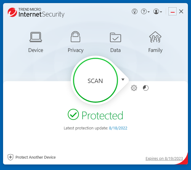 Trend-Micro-Internet-Security-program Trend Micro Internet Security obrázek z programu v popisu produktu.