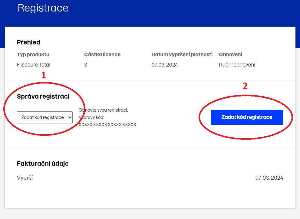 Aktivace F-Secure