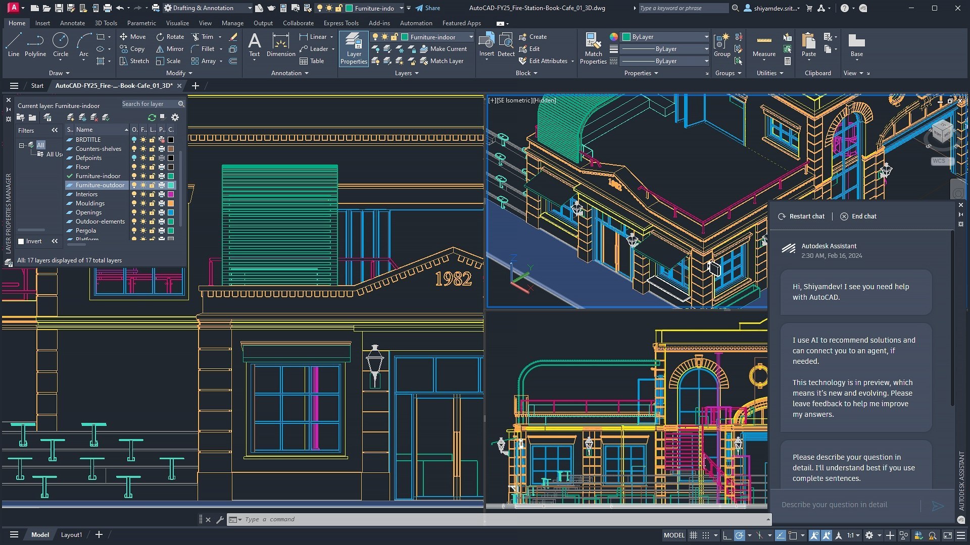 Autodesk-AutoCad-2025-program Autodesk AutoCAD 2025 obrázek z programu v popisu produktu.