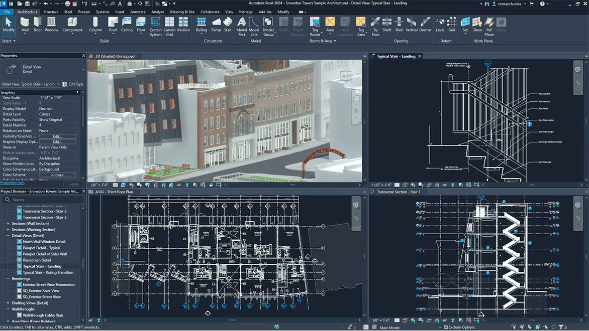 Autodesk-Revit-2025-program Autodesk Revit 2025 obrázek z programu v popisu produktu.