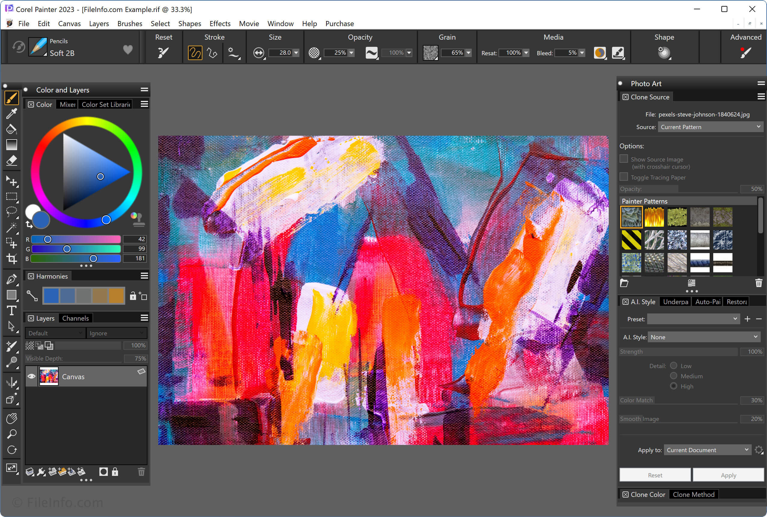 Corel-Painter-2023-program Corel Painter 2023 obrázek z programu v popisu produktu.