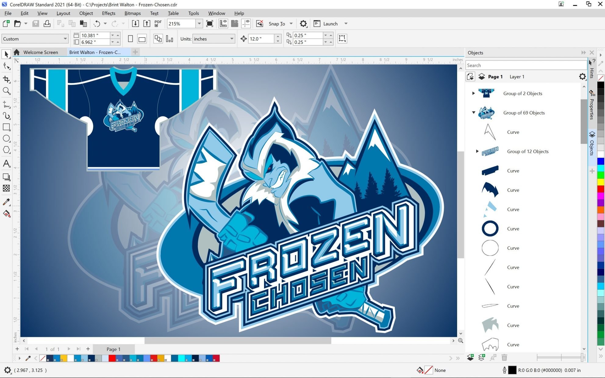 CorelDRAW-Standard-2021-program CorelDRAW Standard 2021 obrázek z programu v popisu produktu.