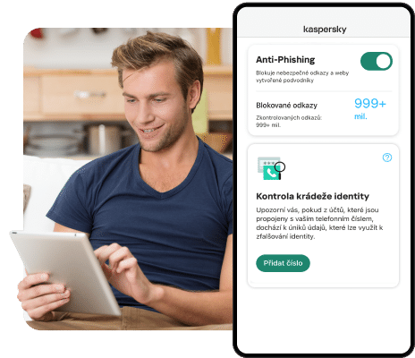 Kaspersky-Internet-Security-Android-program Kaspersky Standard Mobile Edition obrázek z programu v popisu produktu.
