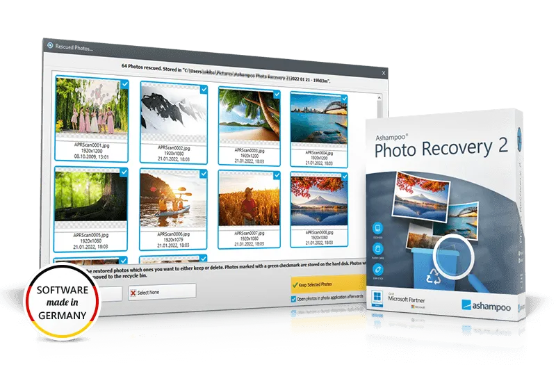 Ashampoo-Photo-Recovery-2-program Ashampoo Photo Recovery 2 obrázek z programu v popisu produktu.
