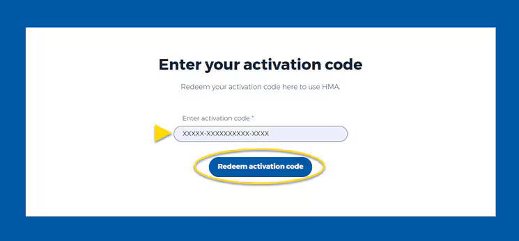 HMA VPN aktivace