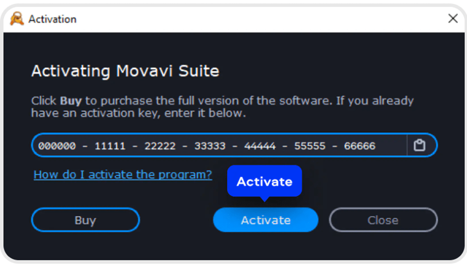 Aktivace Movavi